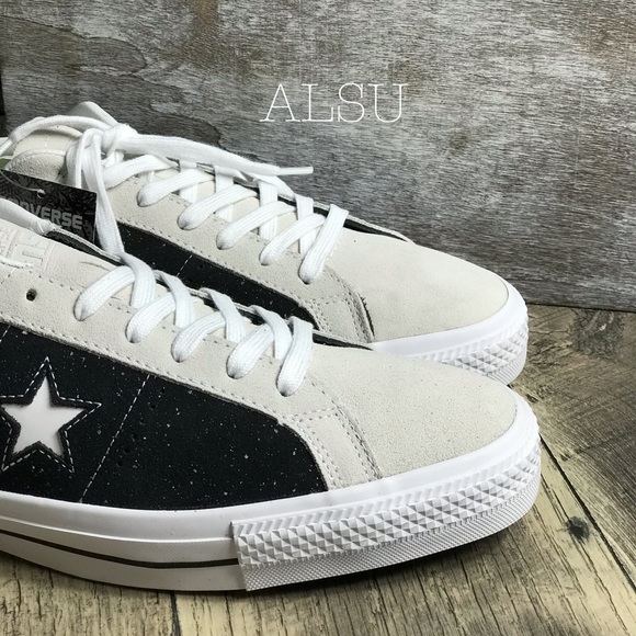 Converse One Star Pro OX Black White Suede M AUTHE - Picture 6 of 8